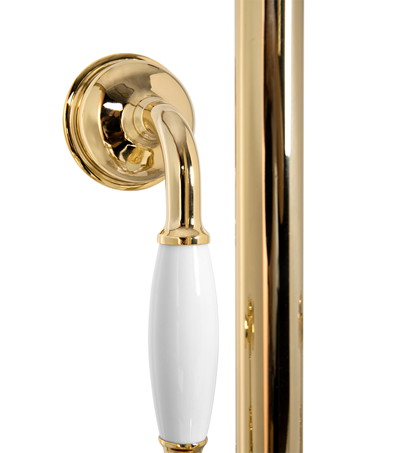 Bourgeois II Floor Mounted Mixer Tap - Made In Brass With A Classic Design - Home'Society