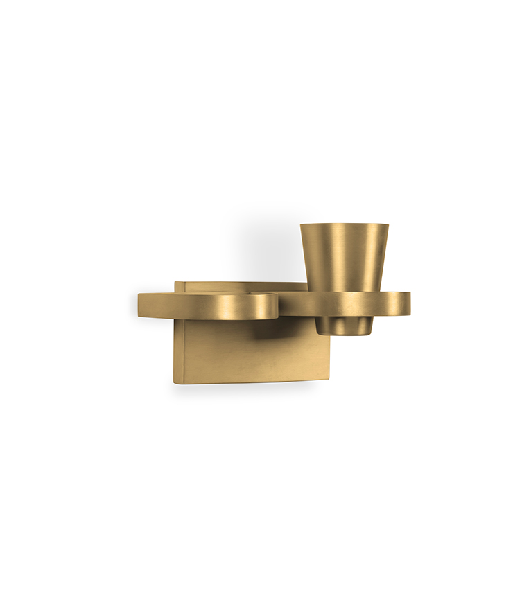 Koi Soap Dish - In Brushed Brass Matte With Contemporary Design - Home'Society