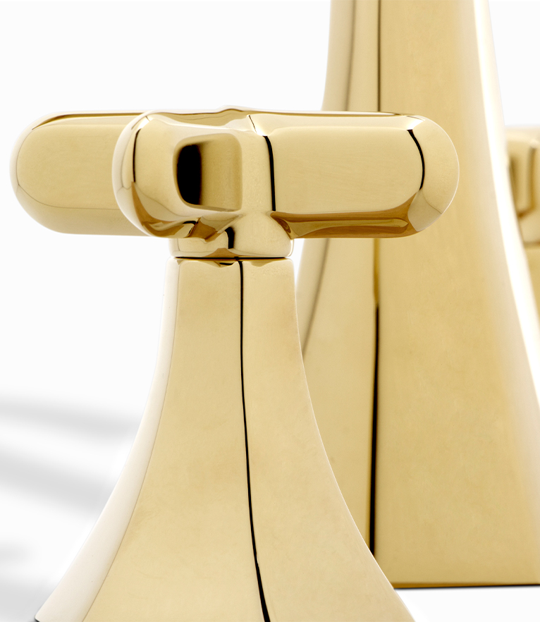 Elegance Three Hole Mixer Tap - In Brass Unique Design - Home'Society