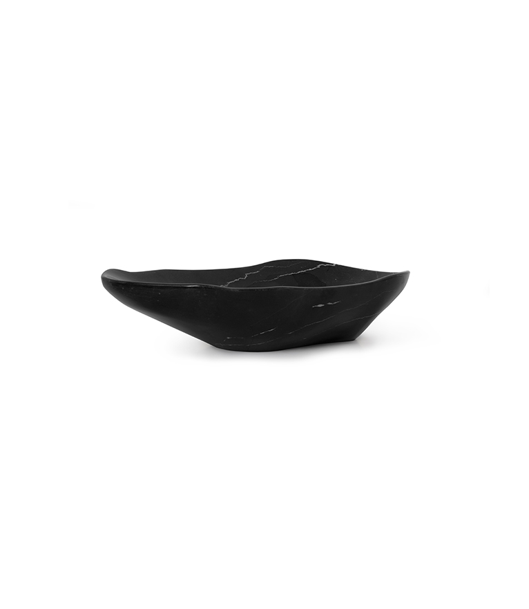 Lapiaz Black Sink - Marble Gold Details Modern Design - Home'Society