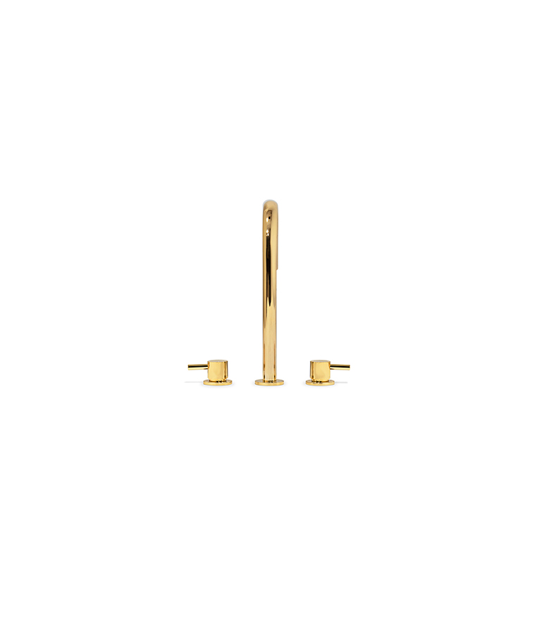 Origin Gold Three Hole Mixer Tap - Modern Contemporary Design - Home'Society