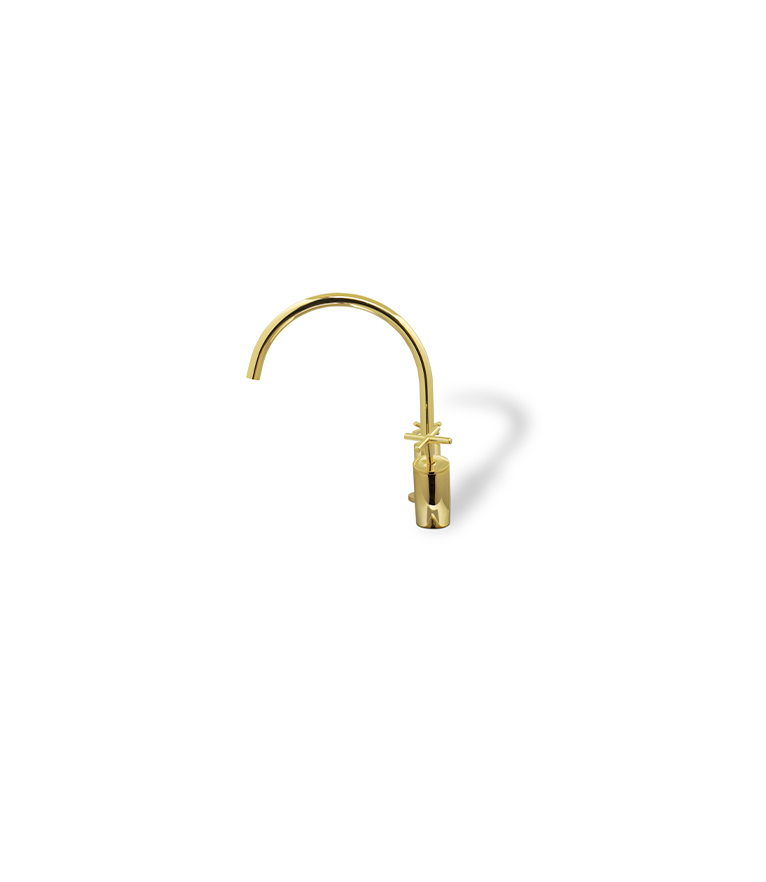 Nau Three Hole Mixer Tap - Made In Brass With A Modern Design - Home'Society