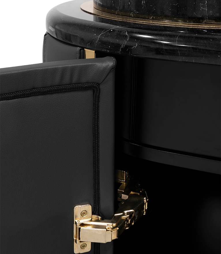 Darian Vanity Cabinet - The Amazingly Unique in Upholstered leather beauty - Home'Society