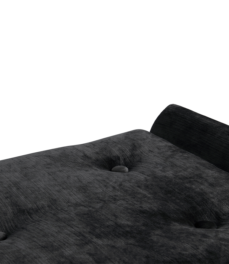 Stiletto Bench - Black Velvet Upholstered Polished Brass - Home'Society