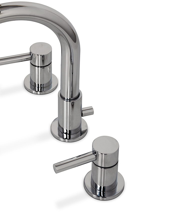 Pulse Three Hole Mixer Tap - In Brass With A Modern Design - Home'Society