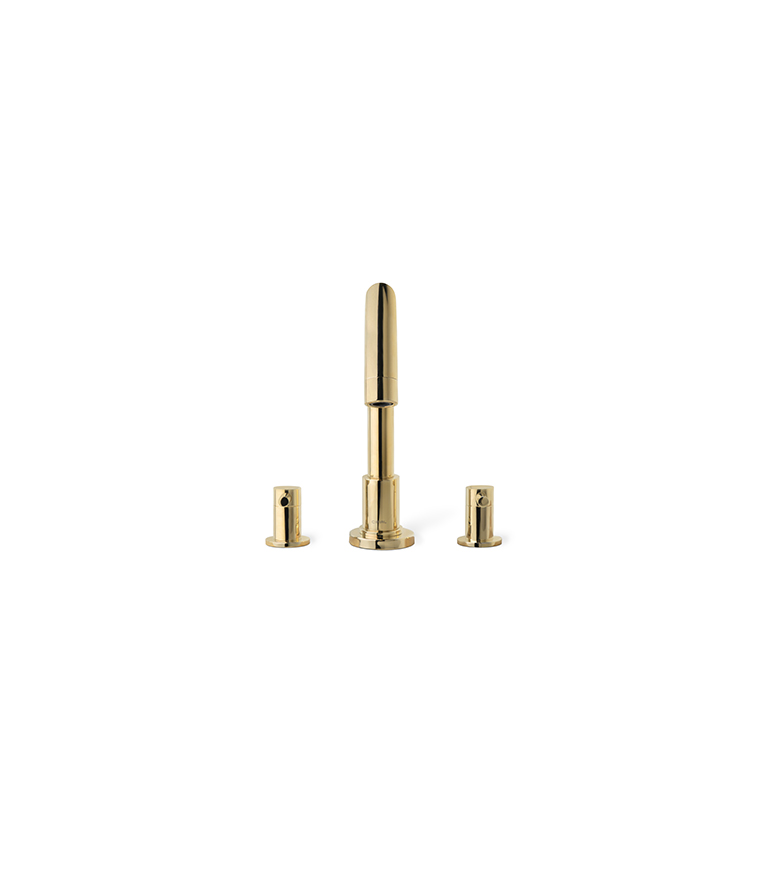 Pulse Three Hole Mixer Tap - In Brass With A Modern Design - Home'Society