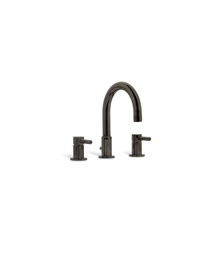 Pulse Three Hole Mixer Tap - In Brass With A Modern Design - Home'Society
