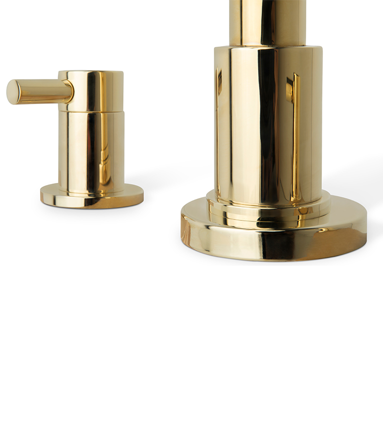 Pulse Three Hole Mixer Tap - In Brass With A Modern Design - Home'Society