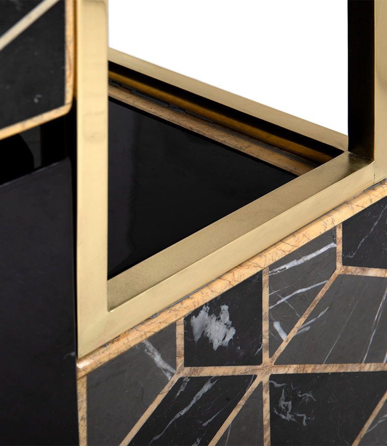 Tortoise Wall Mounted Bathroom Vanity - with Black Lacquered Wood - Home'Society