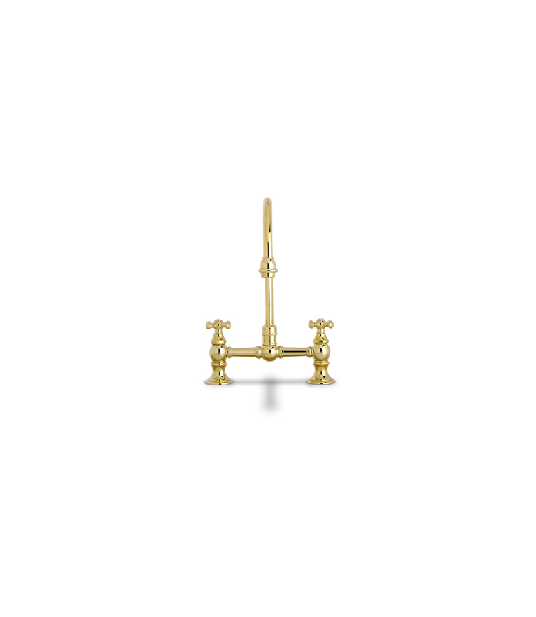 Victorian Two Hole Mixer Tap - Gold Modern Classic Design - Home'Society