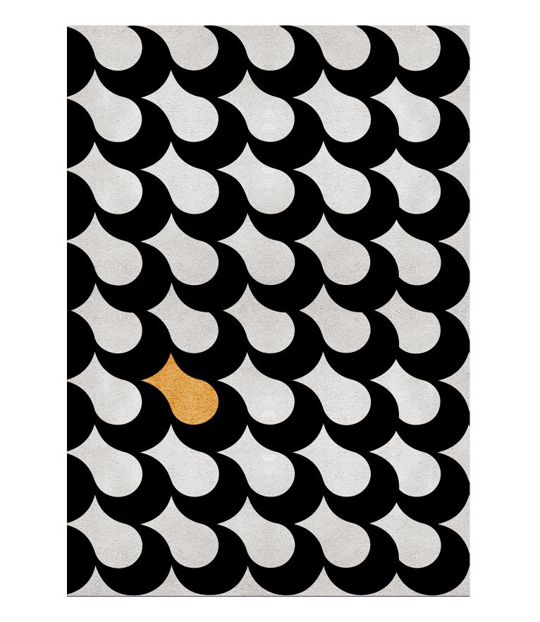 Adler Area Rug - Geometric Pattern made with Natural Wool & Silk - Home'Society