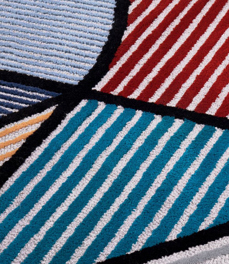 Lola Area Rug - Handmade With New Zealand Wool, Inspired by Pop Style - Home'Society