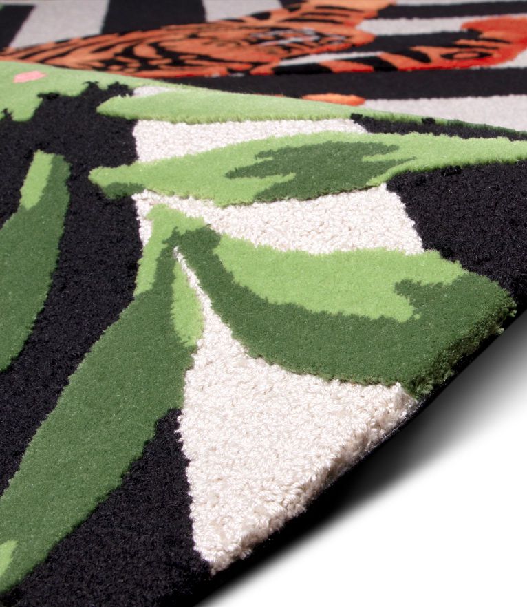 Feline Area Rug - inspired by Wild life with Natural Wool and Silk - Home'Society