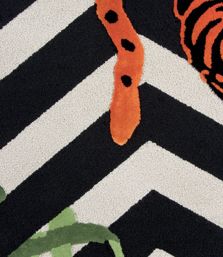 Feline Area Rug - inspired by Wild life with Natural Wool and Silk - Home'Society