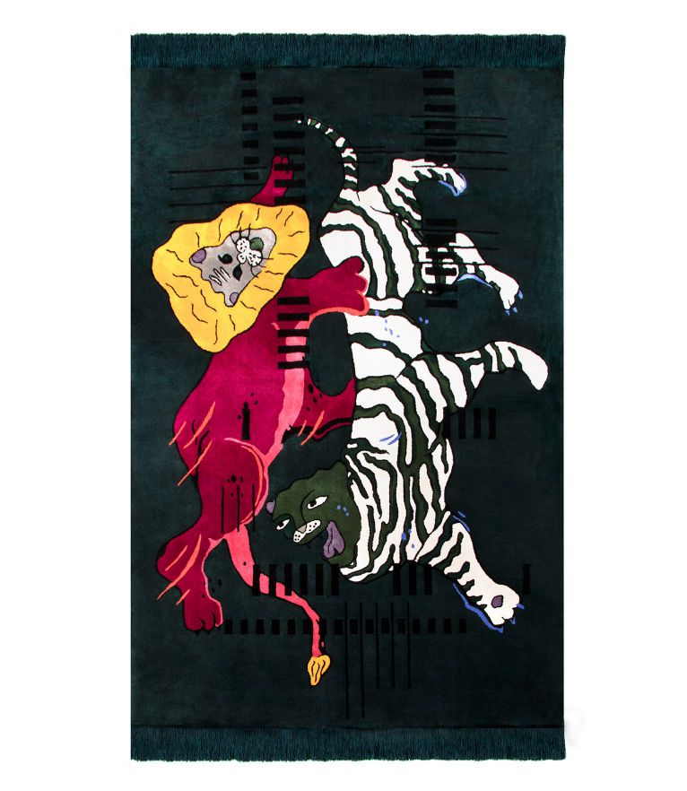 Spirit Area Rug - Handmade with Wool and Silk inspired by Ethereal - Home'Society