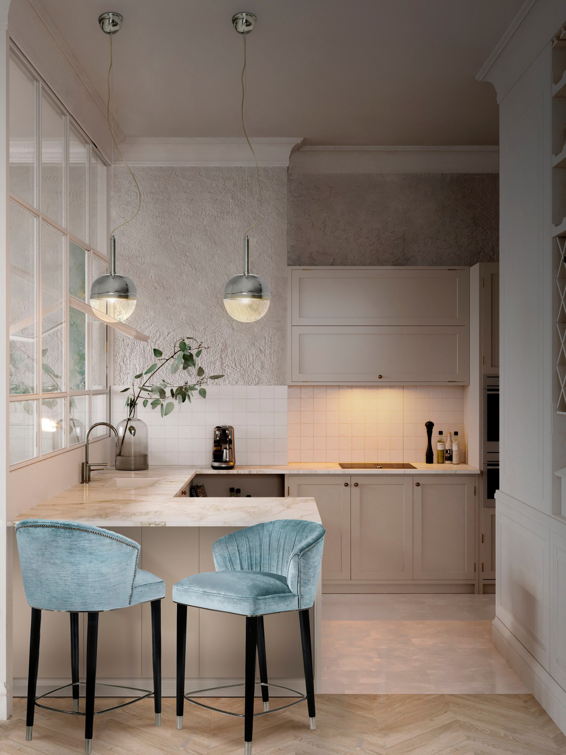 Kitchen Design With A Peaceful And Elegant Ambiance - Home'Society