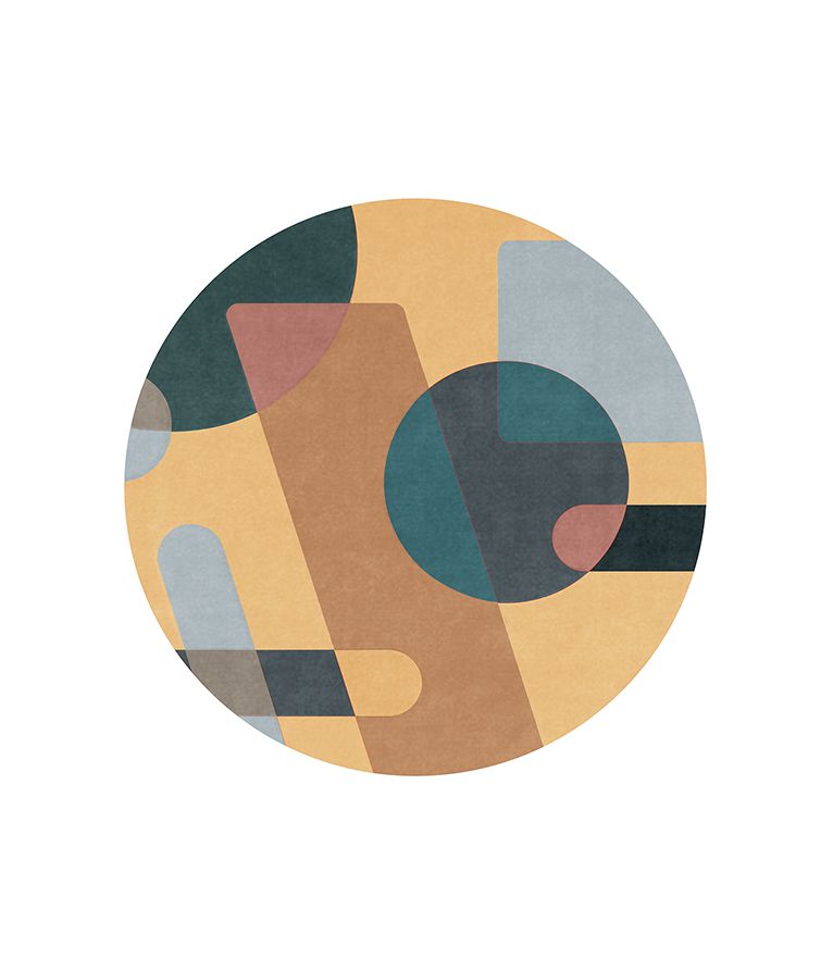 Joh Round Rug - With Natural Wool and Botanical Silk - Home'Society