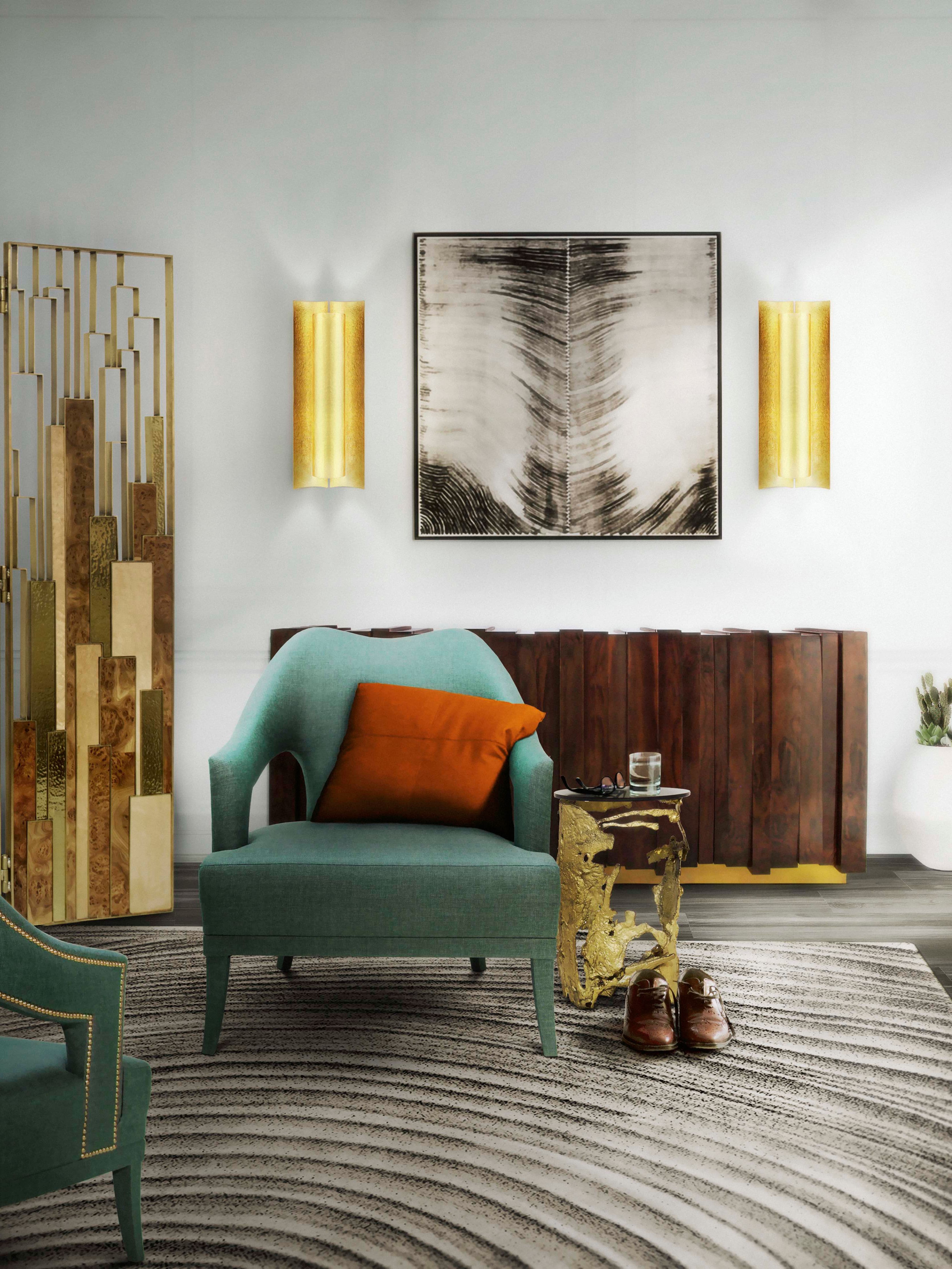 Beautiful Living Room With Contrasting Colors - Home'Society