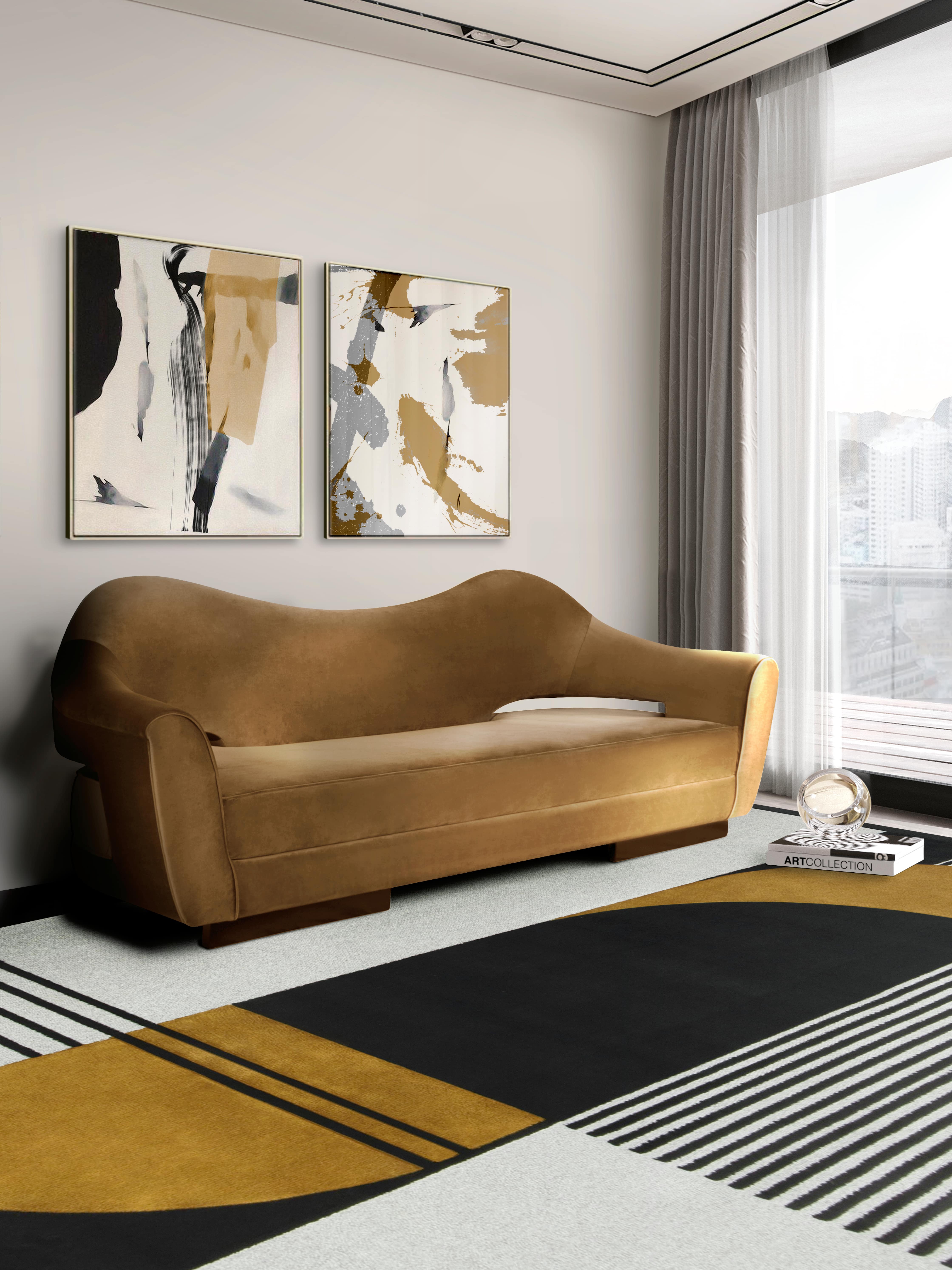 Modern Living Room With A Harmony Of Colors And Textures - Home'Society
