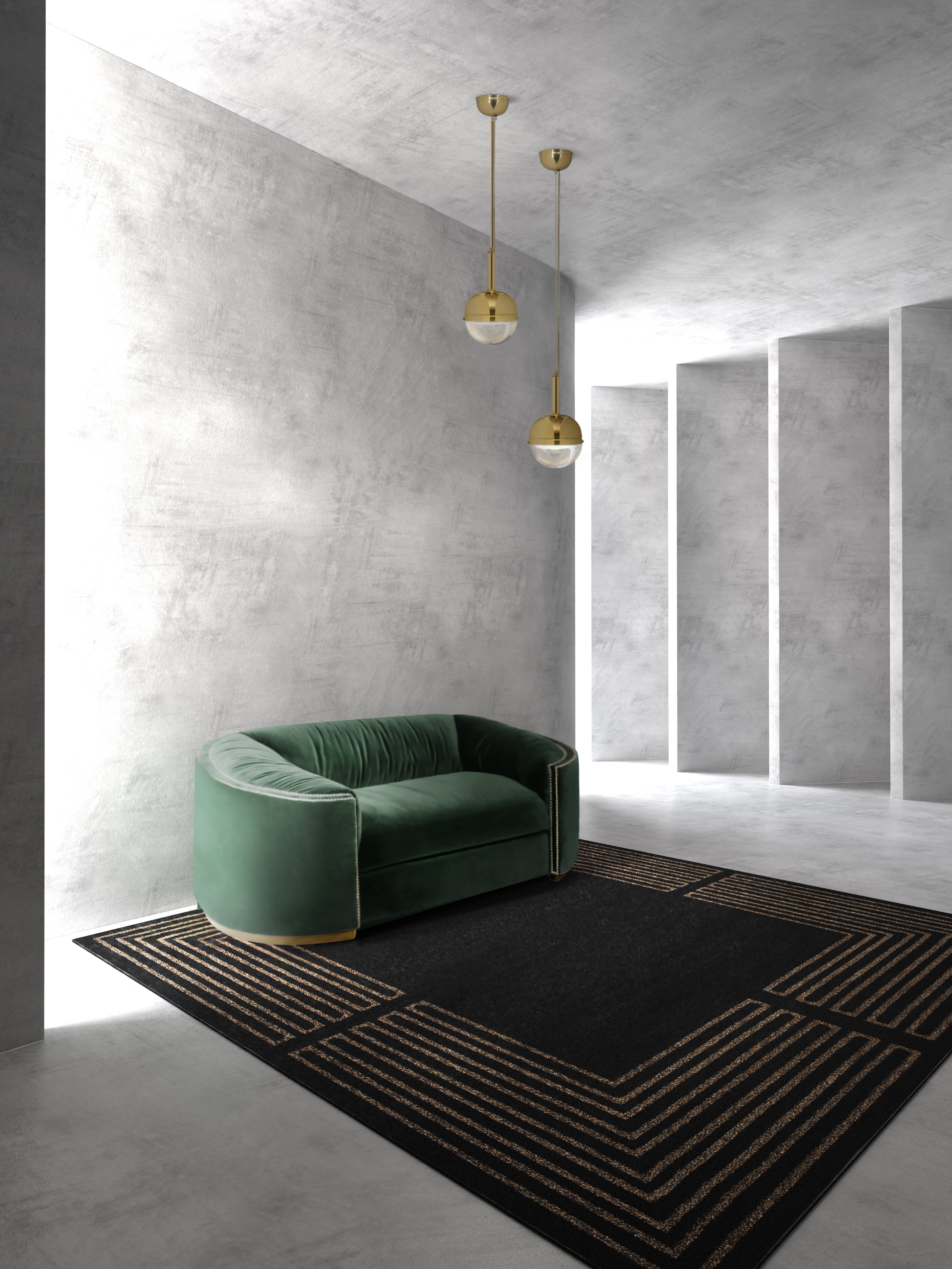 Modern Hallway Design In Cotton Velvet - Home'Society
