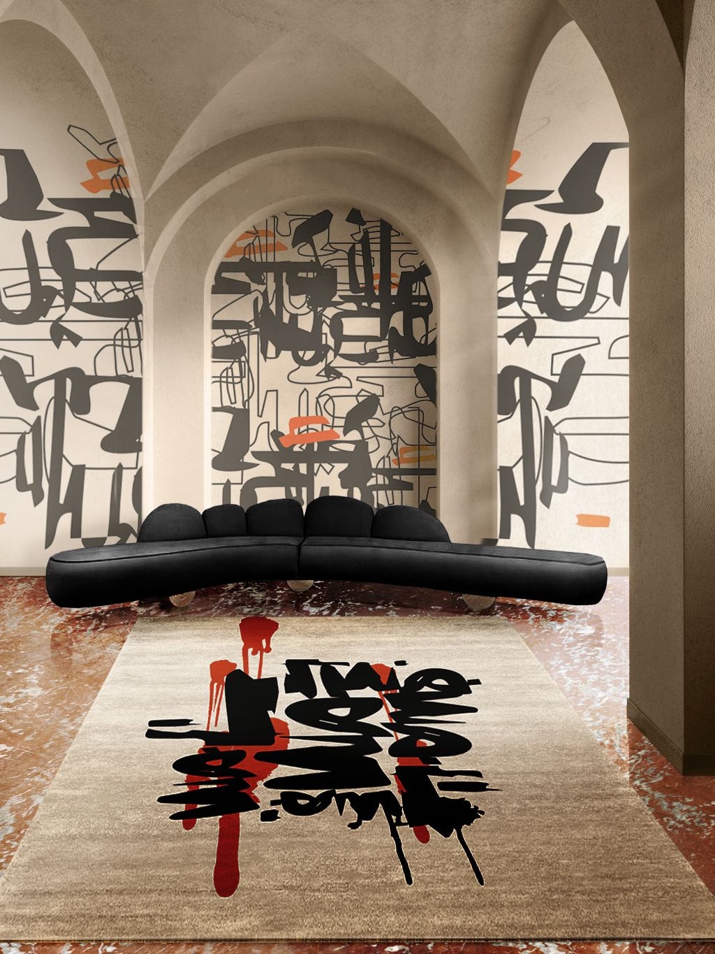 Hallway Contract Design With A Hand-Tufted Rug - Home'Society