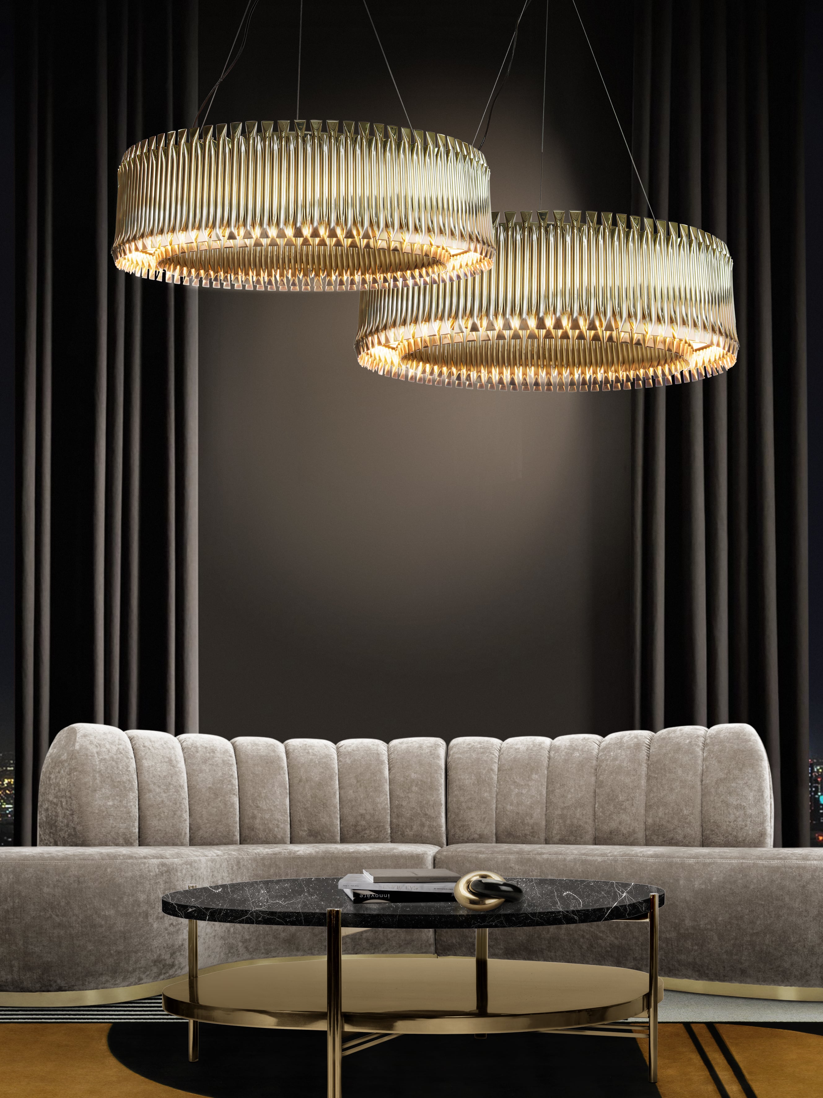The Perfect Combination Between A Modern Living Room Design And Striking Cosmopolitan Furnishings - Home'Society
