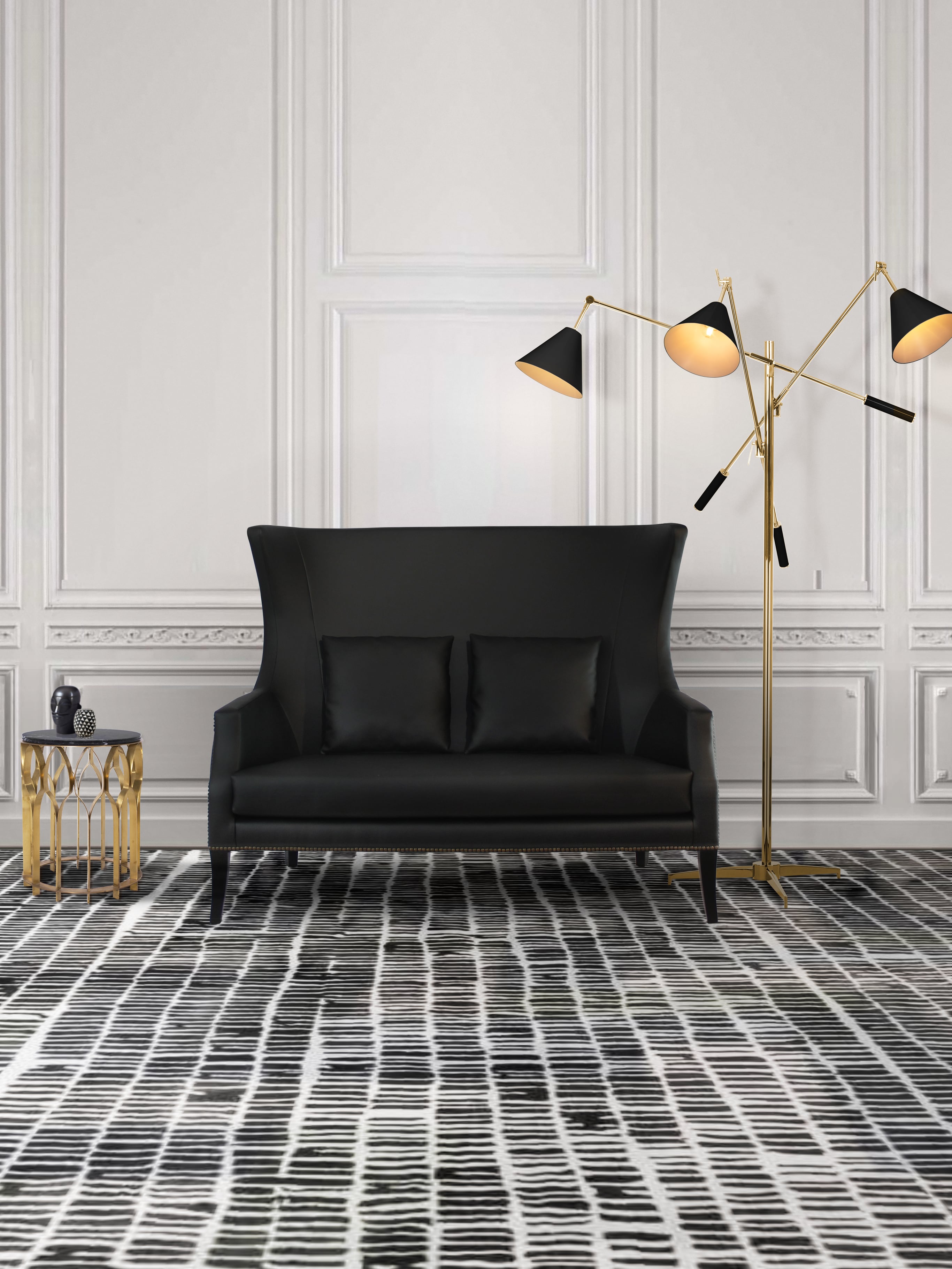 Relaxing Living Room Interior In Black And White - Home'Society
