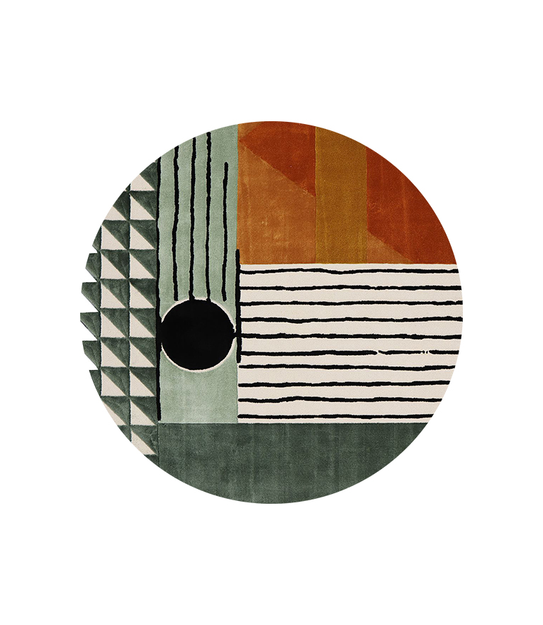 Simba Round Rug - A Perfect Match between the Rigid Shapes and the Curves - Home'Society