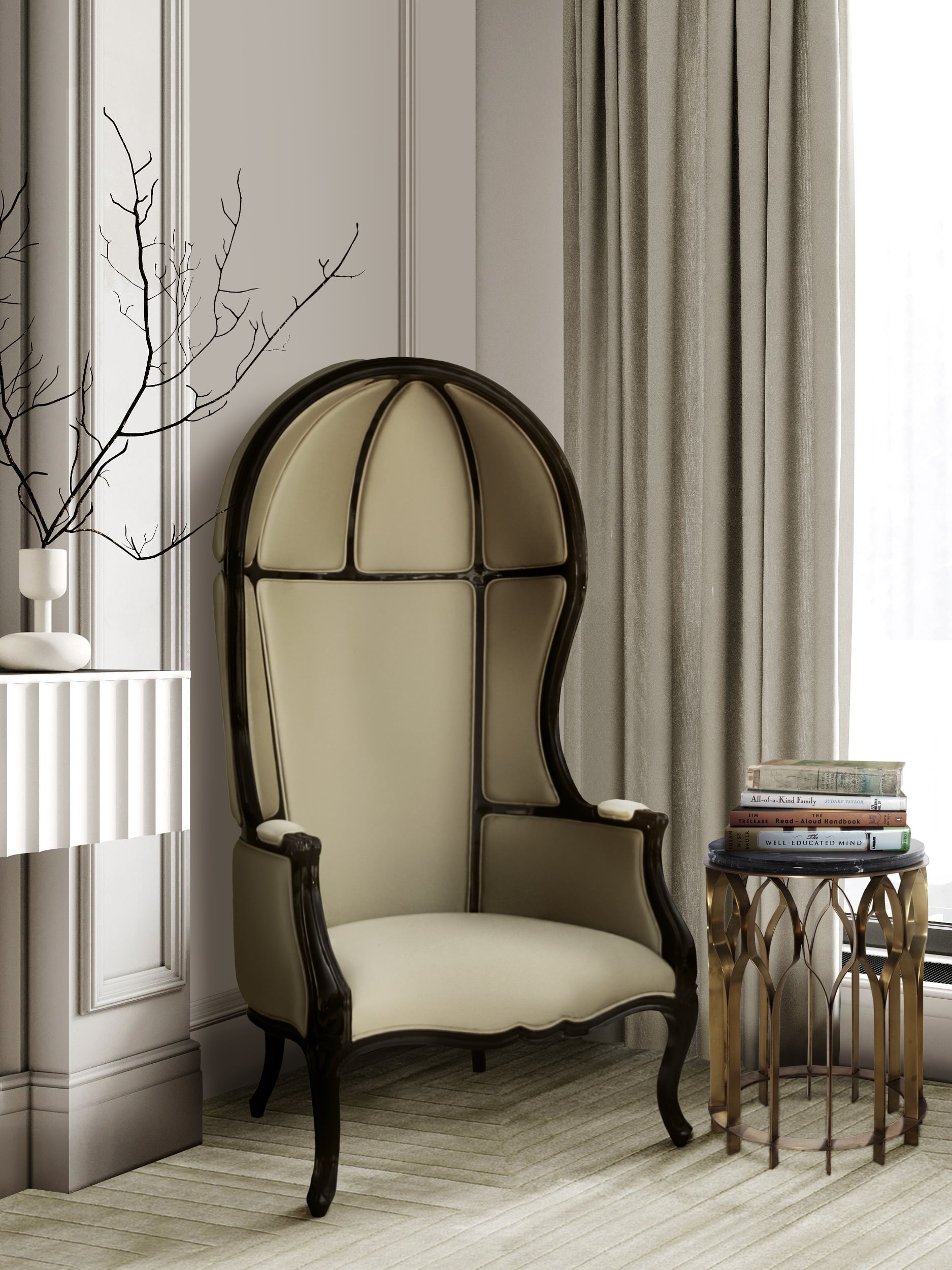 Cozy Living Room Corner With Classic Armchair - Home'Society