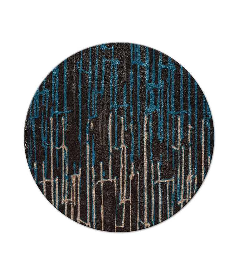 Kasai 2 Round Rug - Botanical Silk Rug - Home'Society