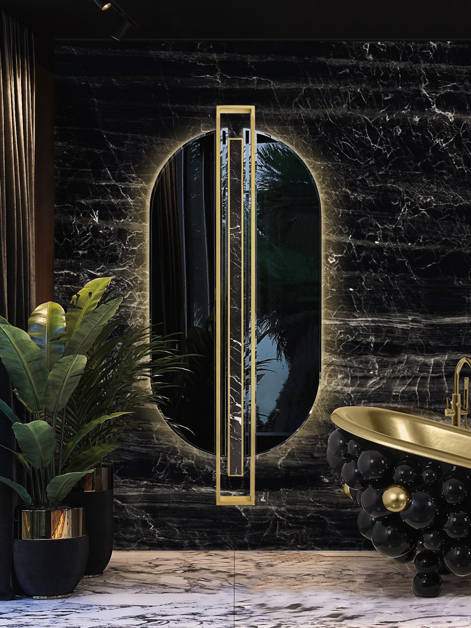 Dreamy Luxurious Bathroom With Unique Accents - Home'Society