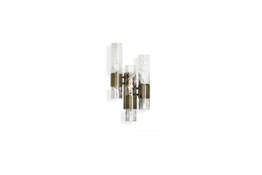 Ombak Wall Light - With A Aged Brushed Brass Structure For A Modern Decor
