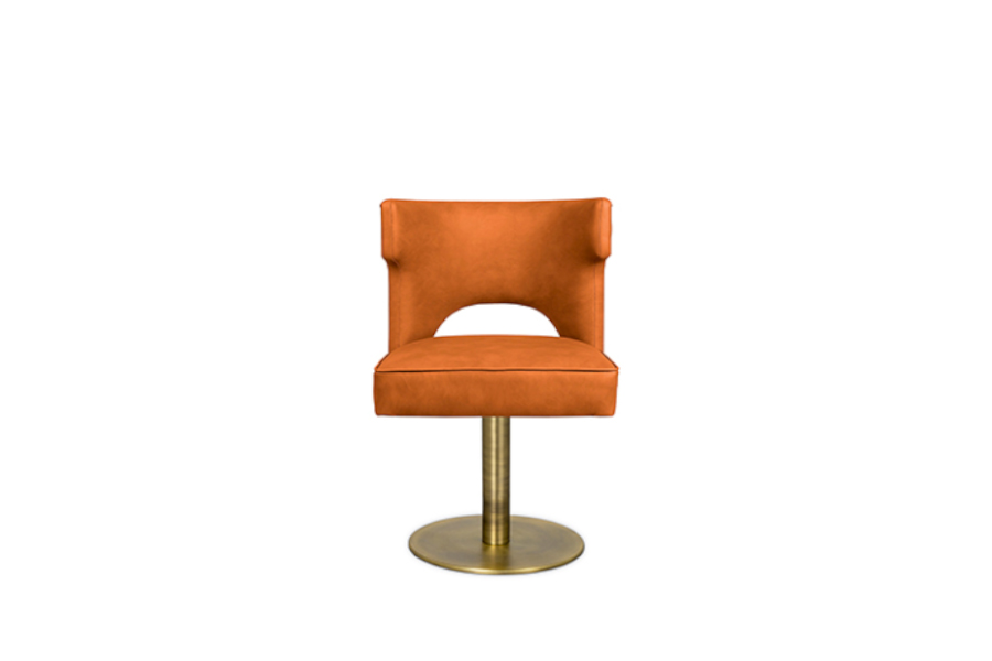 Kansas II Swivel Dining Chair In Synthetic Leather