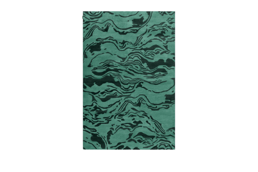 Congo Area Rug - For a Modern Design In Natural Wool And Botanical Silk