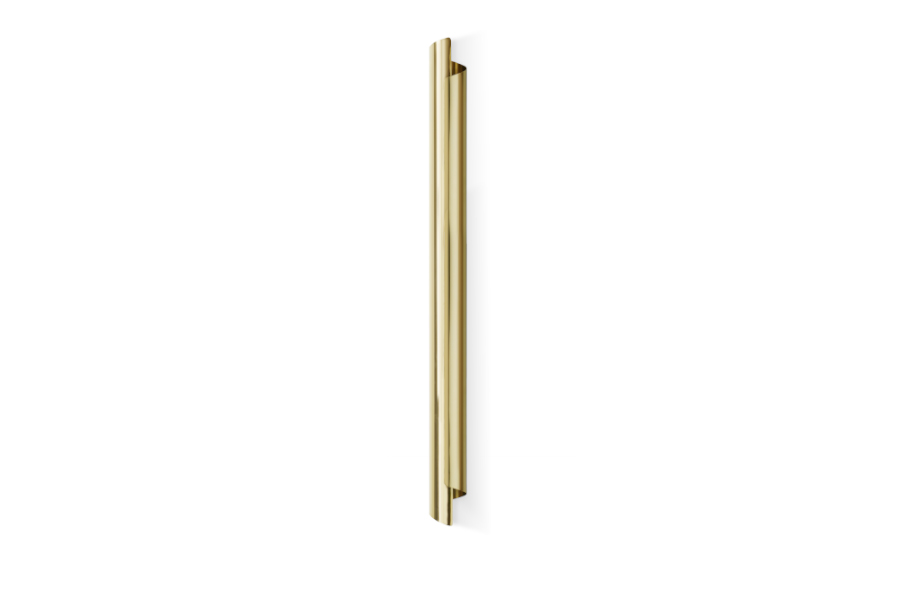 Cyrus XL Wall Light For A Interior Design Project Made In Polish Hammered Brass