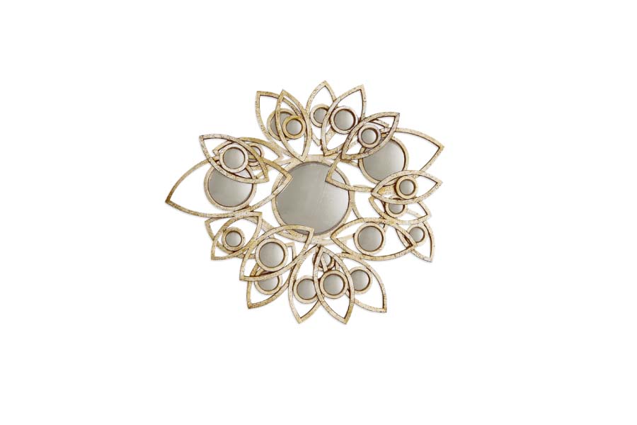 Neapoli Mirror - Made Of A Silver Leaf For A Modern Design