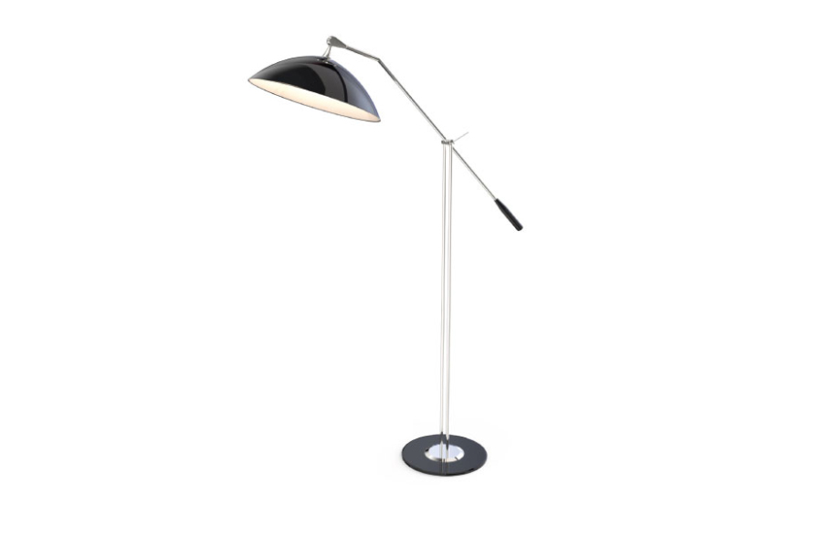 Armstrong Floor Lamp - Mid-Century Nordic Design in Brass