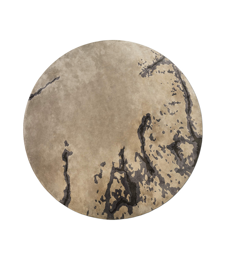 Gobi Round Rug - Hand-Tufted In Tencel With A Modern Pattern - Home'Society