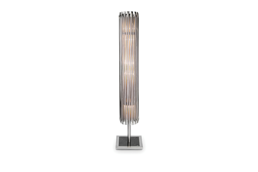 Matheny Floor Lamp - Structured In Brass For A Classic Interior Design
