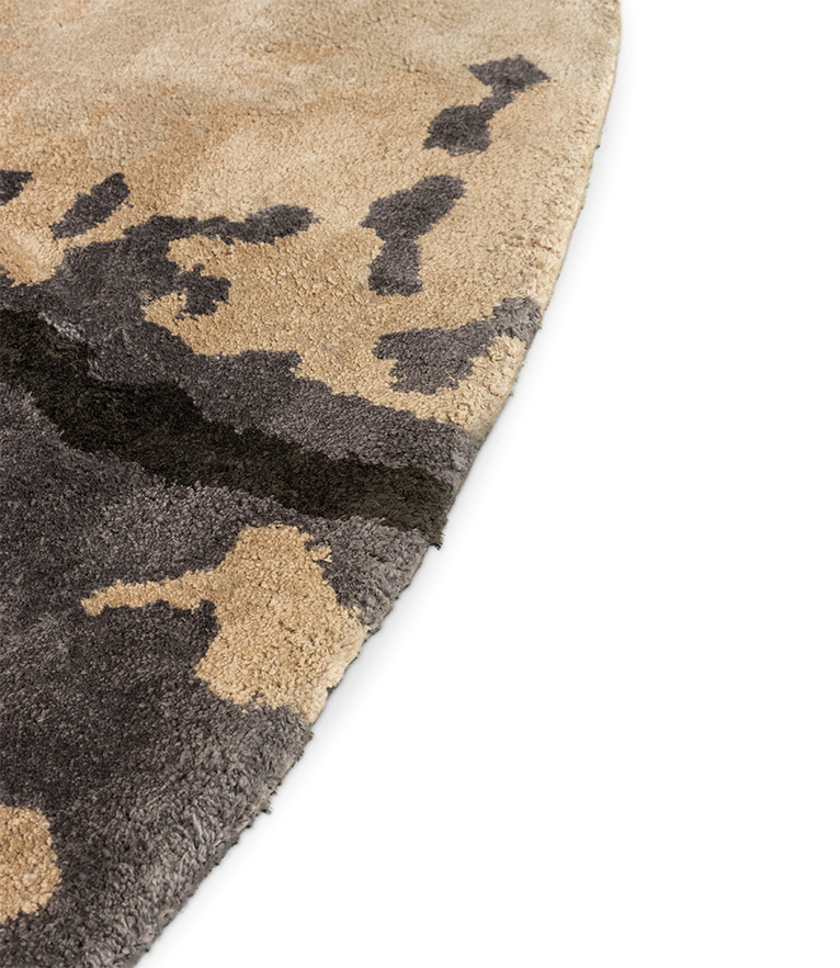 Gobi Round Rug - Hand-Tufted In Tencel With A Modern Pattern - Home'Society