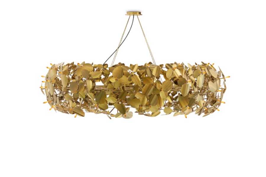 McQueen Round Pendant Light With A Gold-Plated Ending To A Modern Dining Room Decor