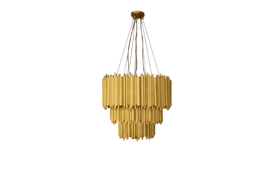 Brubeck Chandelier - Features A Brass Structured For Your Modern Design