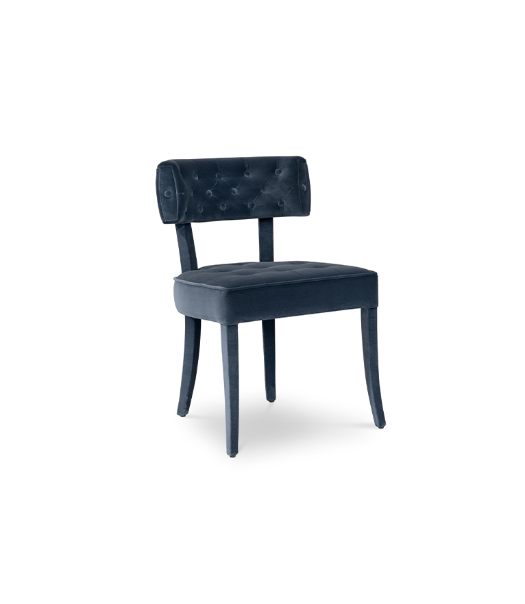 Zulu Dining Chair - Button-Tufted Fully Upholstered Velvet Modern Contemporary - Home'Society