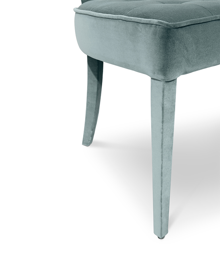 Zulu Dining Chair - Button-Tufted Fully Upholstered Velvet Modern Contemporary - Home'Society