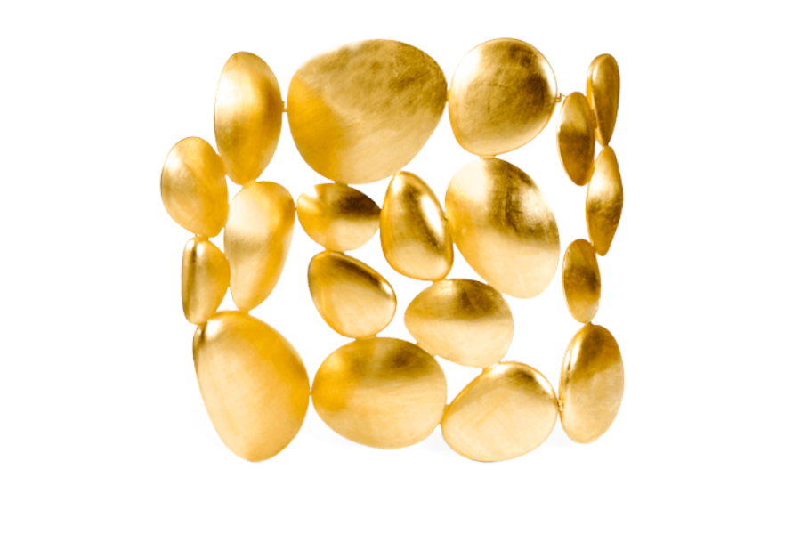 Gold Folding Screen Divider - In Fiberglass With Gold Leaf Finishes