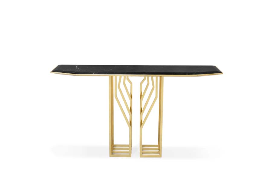 Scarp Console -  With Gold-Plated Brass To Any Interior Design