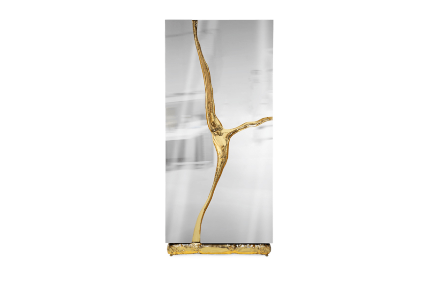 Lapiaz Cabinet - With A Polished Brass Structure Into Your Interior Design