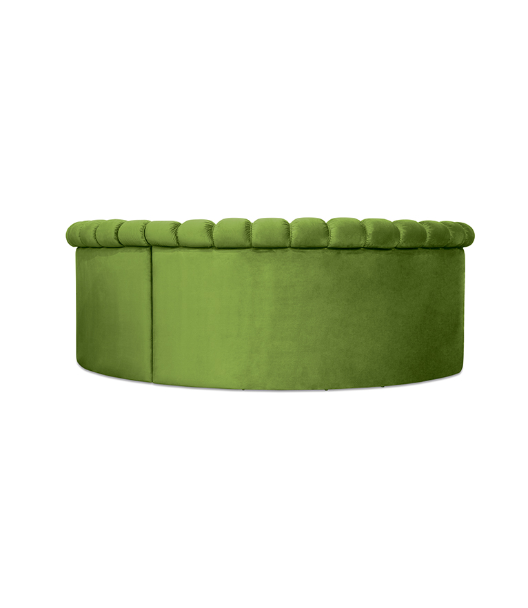 Hera Dining Sofa - Upholstered In Green Velvet With A Modern Design - Home'Society