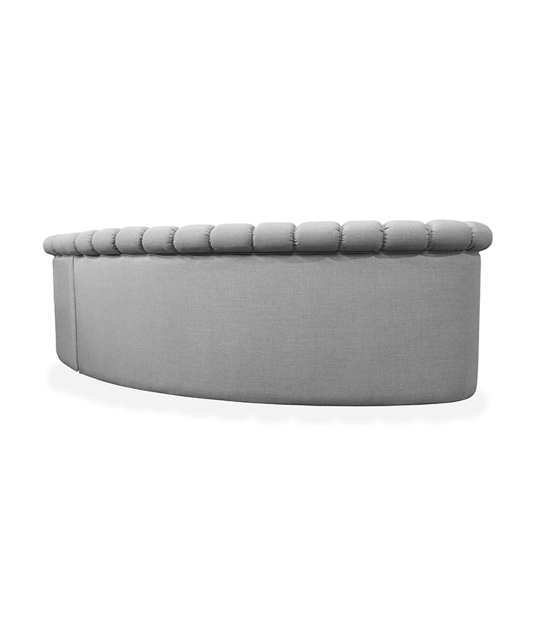 Hera Round Two Sofa - With A Modern Design Fully Upholstered In Twill - Home'Society