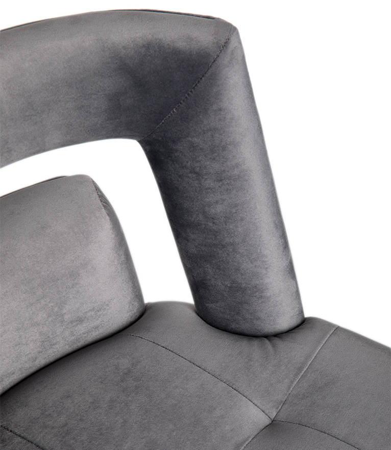 Naj Counter Stool - with Nickeled Nail Trim Modern Contemporary Design - Home'Society
